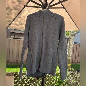 Banana Republic Gray Cotton Textured Zip Jacket Men’s Size L